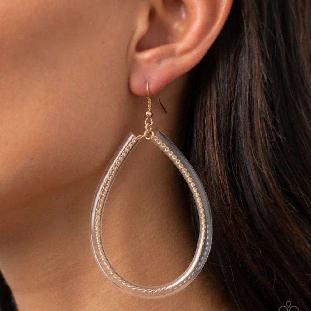 Just ENCASE You Missed It - Gold Earrings
